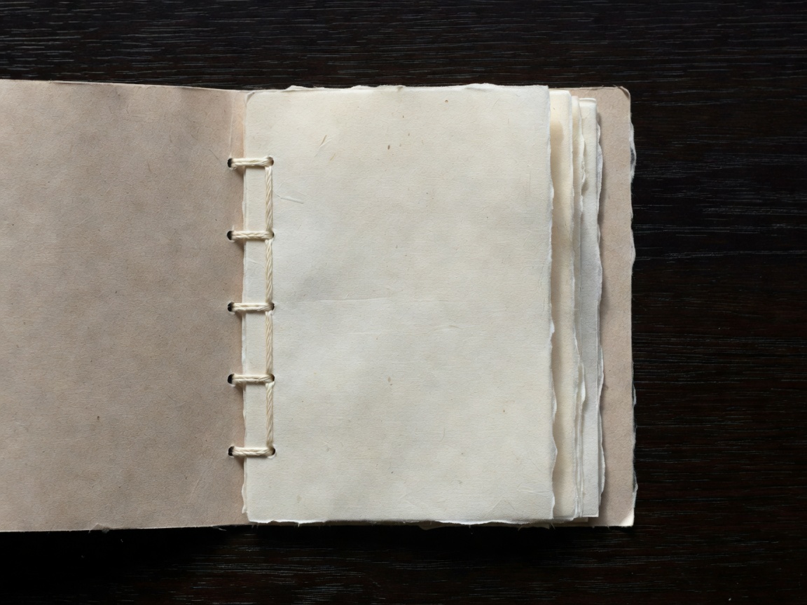 Japanese stab binding booklet with four-hole yotsume toji sewing pattern